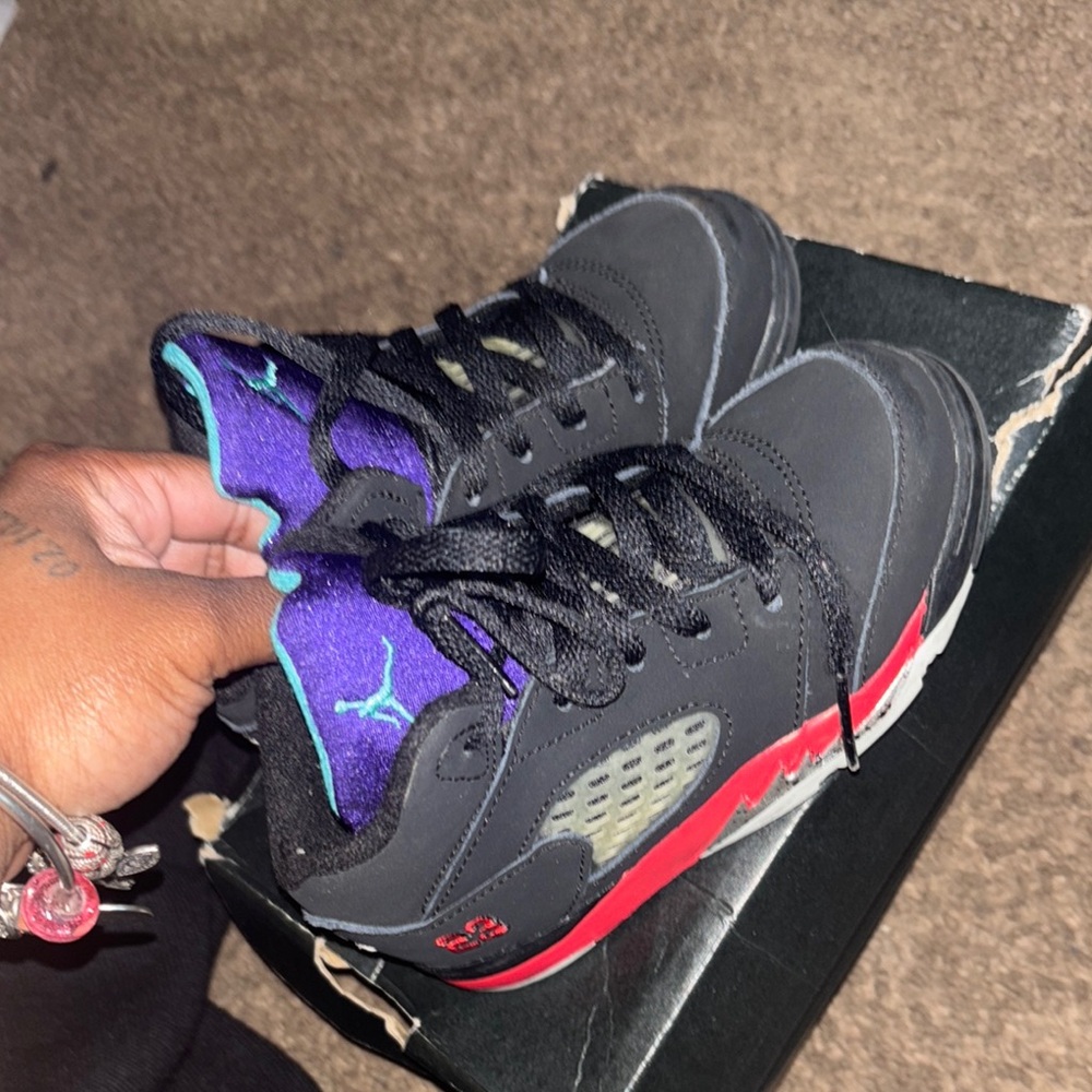 Kids Black and Red Sneakers